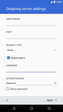 Press the field next to Password