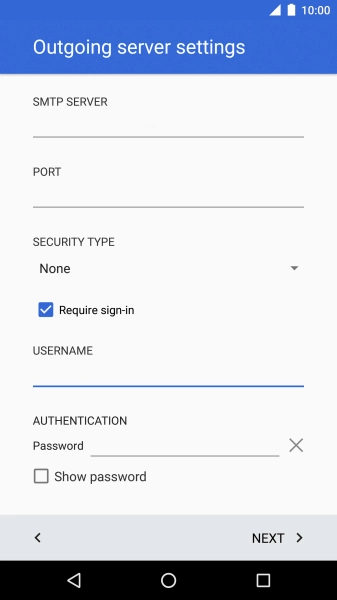 Press the field next to Password