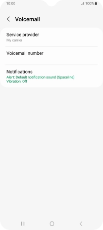 Press Voicemail number.