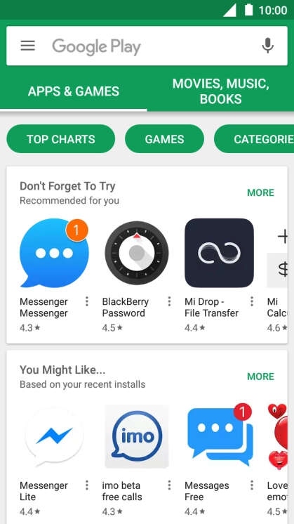 Slide your finger right starting from the left side of the screen.