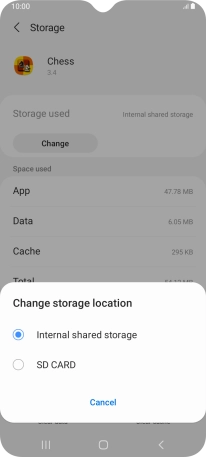Press the name of the memory card.