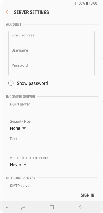 Press the field below 