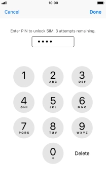 Key in your PIN and press Done.