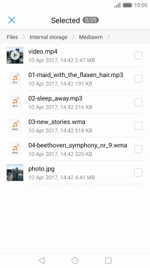 Press the required file.