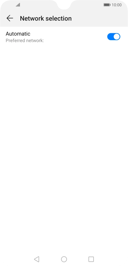 If you want to select a network manually, press the indicator next to 