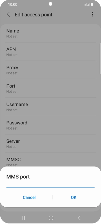 Key in 8080 and press OK.