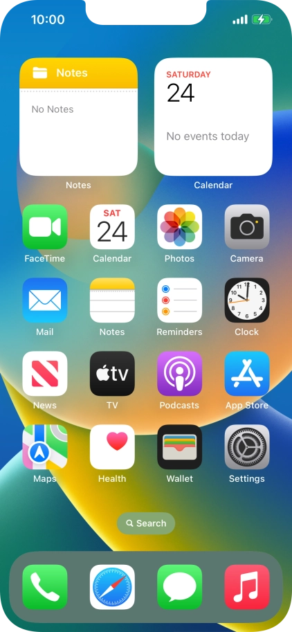 When the battery charging icon is displayed, the battery is charging.
