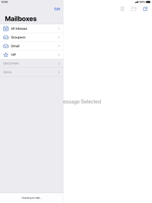 Press the required email account.