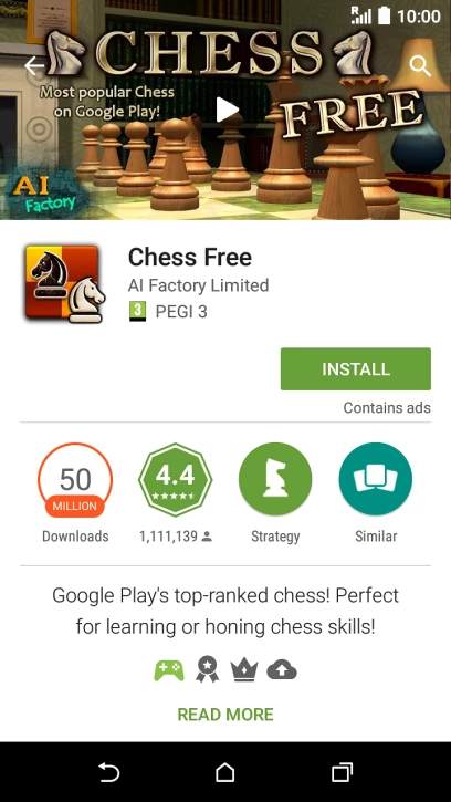 Press INSTALL and follow the instructions on the screen to install the app.