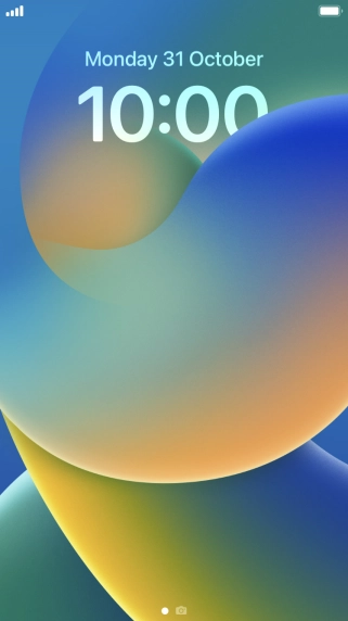 Press and hold anywhere on the lock screen.