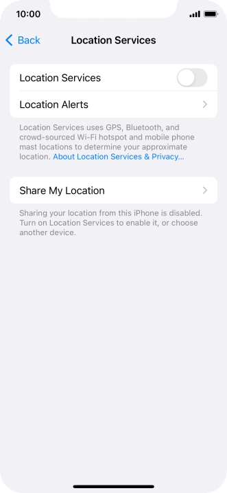 Press the indicator next to 