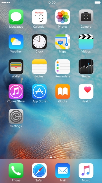 Press and hold the Home key.