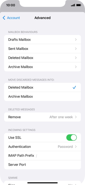 Press the indicator next to 