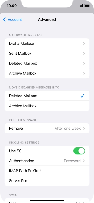 Press the indicator next to 
