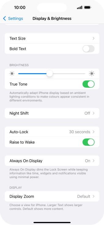 Press Always On Display.