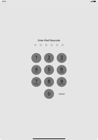 Use the lock code you created.