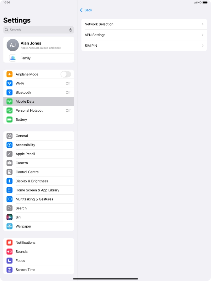 Press Network Selection.