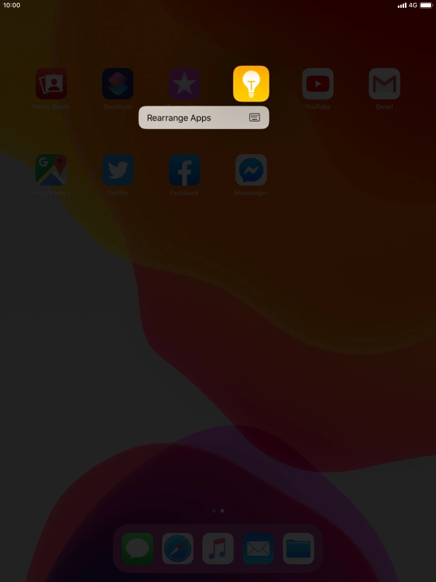 Press Rearrange Apps.