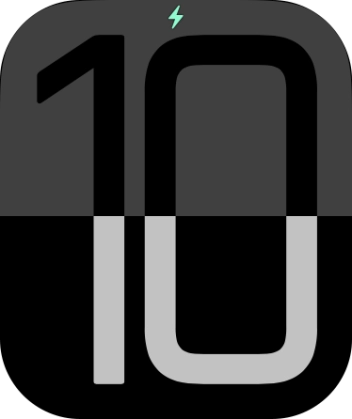 When the battery charging icon is displayed, the battery is charging.