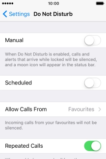 Press the indicator next to 