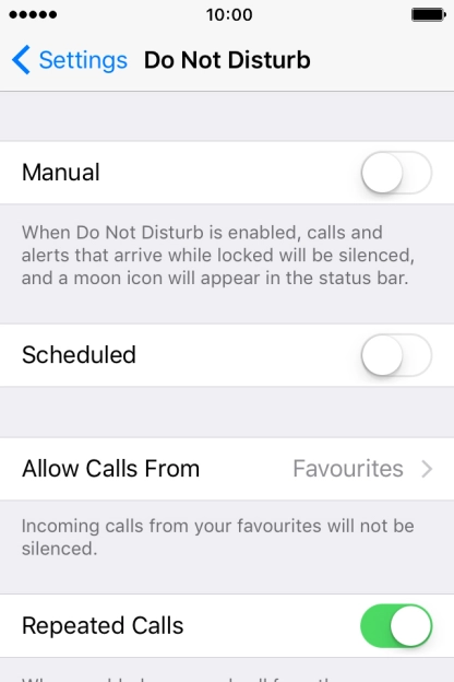 Press the indicator next to 
