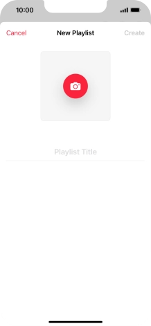 Press the text input field and key in a name for the playlist.