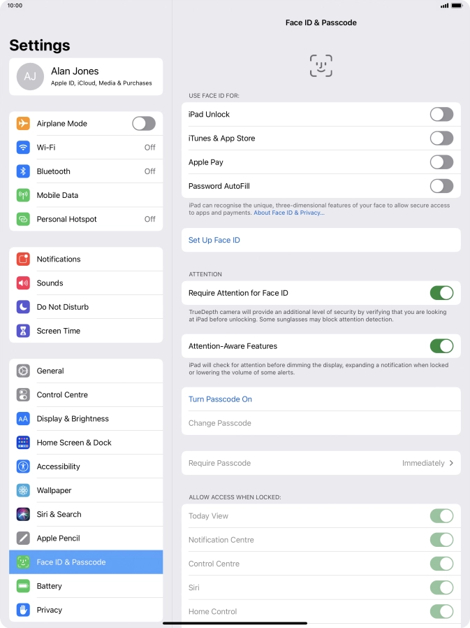Press Set Up Face ID.