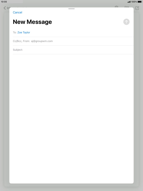Press Subject: and key in the required subject.