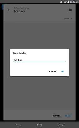 Key in a name for the folder and press OK.