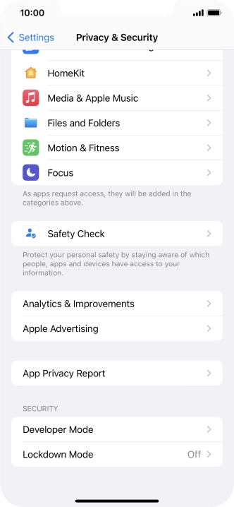 Press App Privacy Report.