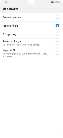 Press Transfer files.