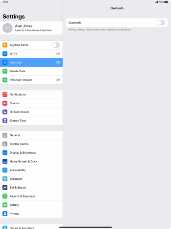 Press the indicator next to 