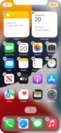 Press the home screen icon.