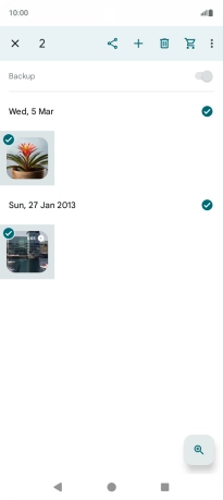 Press the share icon.