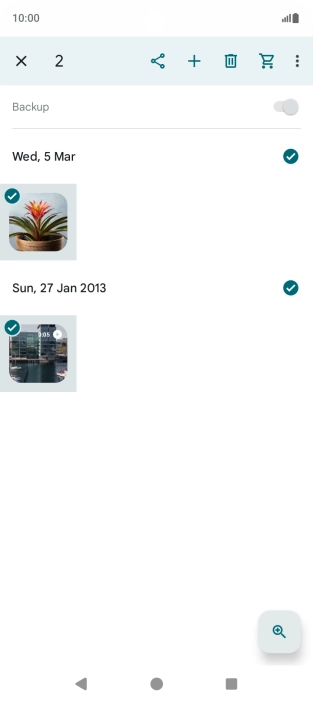 Press the share icon.