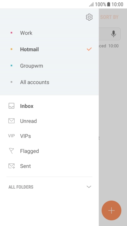 Press the settings icon.