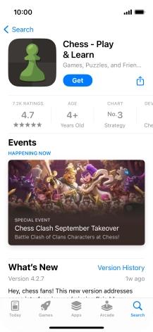 Press Get and follow the instructions on the screen to install the app.