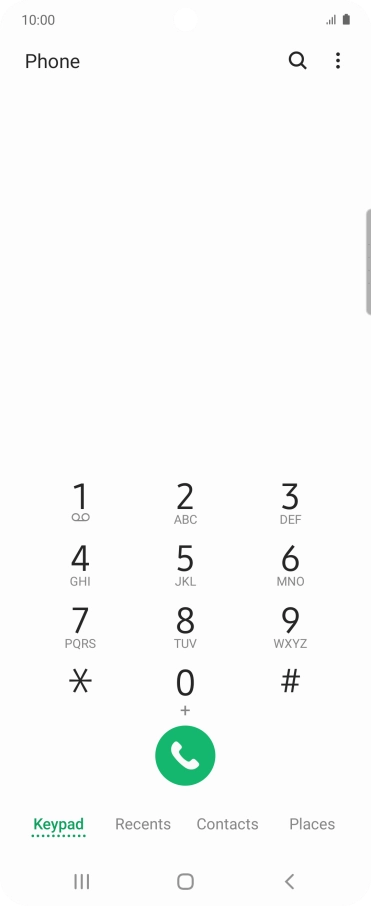 Press the menu icon.