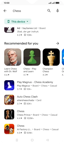 Press the required app.