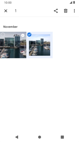 Press the menu icon.