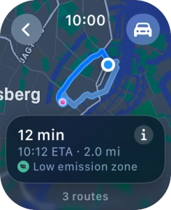 Press the transport type icon.