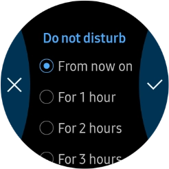 Press the required setting.