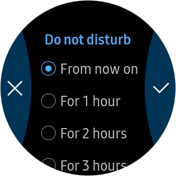 Press the required setting.