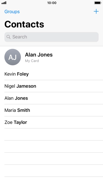 Press the required contact.