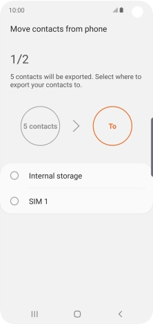 Press the name of the SIM.