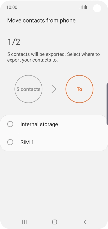 Press the name of the SIM.
