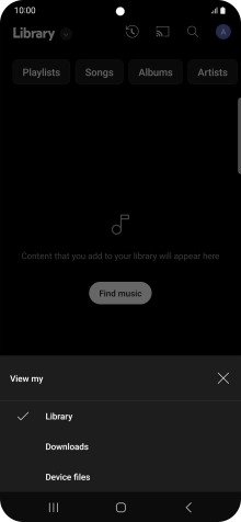 Press the required category and go to the required audio file.