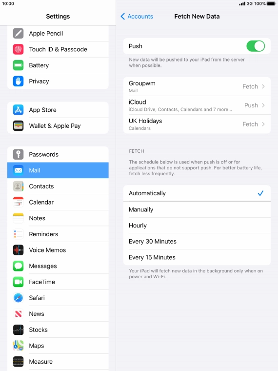 If you turn off the function, press the required setting.