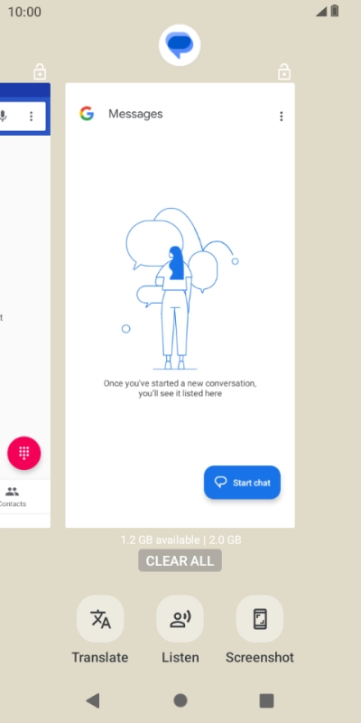 To end one running application, slide your finger upwards on the required application.