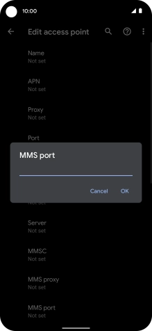 Key in 8080 and press OK.